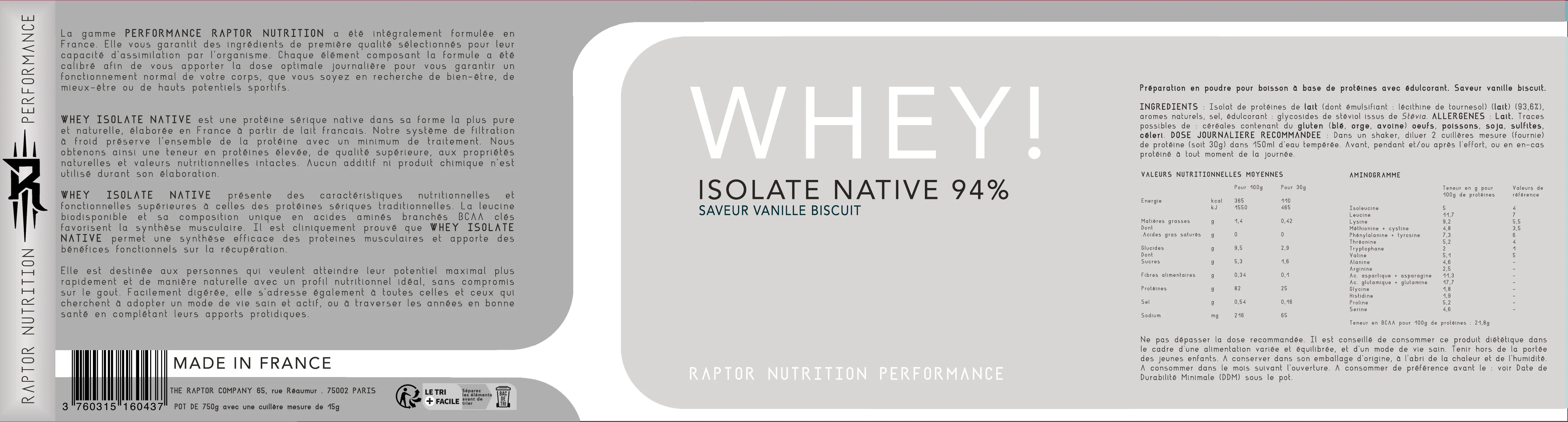 Whey Isolate Native 94% - Issue du lait 100% français - Image 6